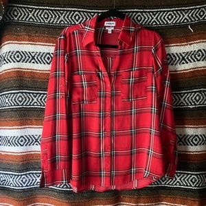 Express Portofino red plaid print